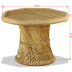 Mesa de centro octogonal de bambú 60x60x45 cm