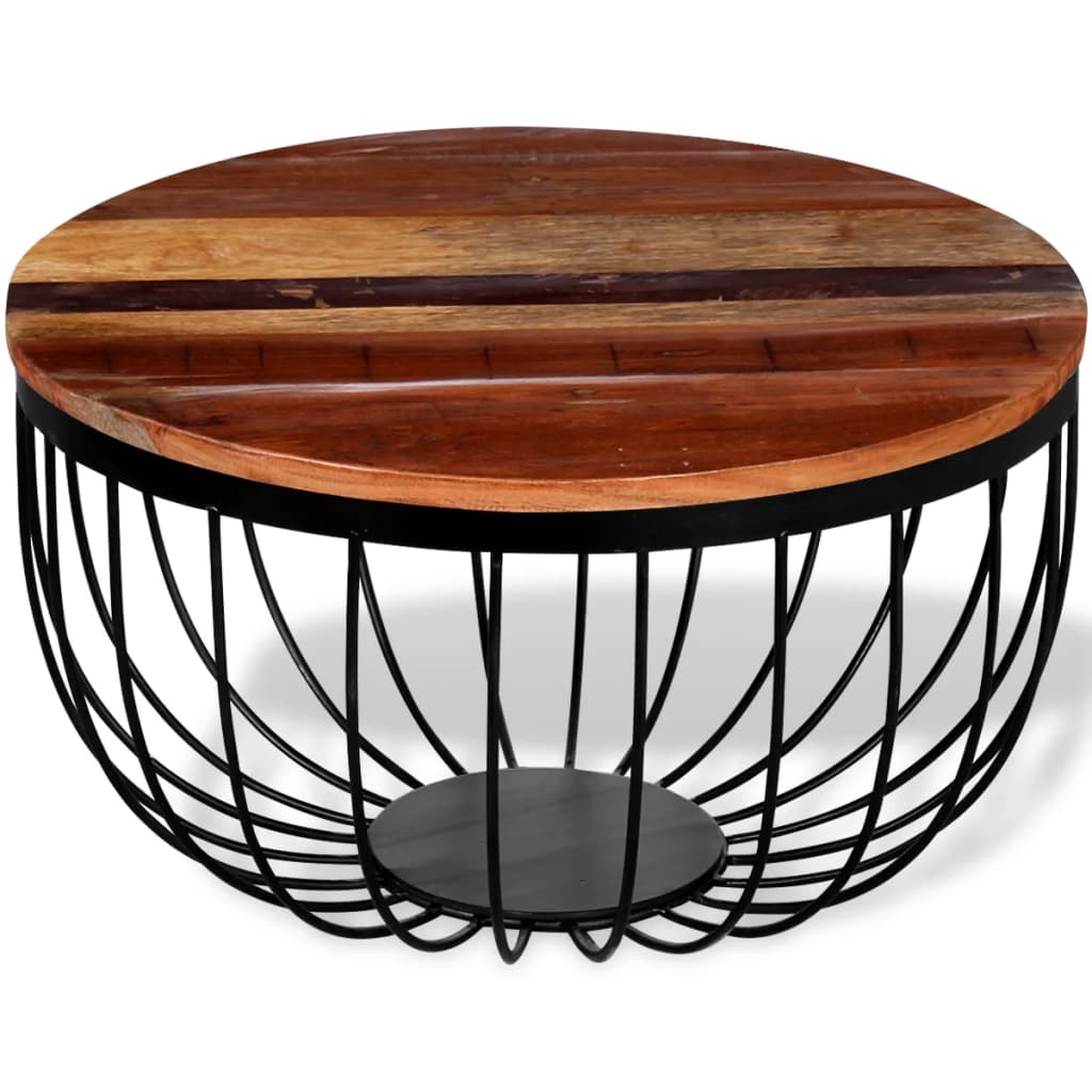 Mesa de centro madera maciza reciclada