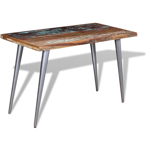 Recycled solid wood dining table 120x60x76 cm