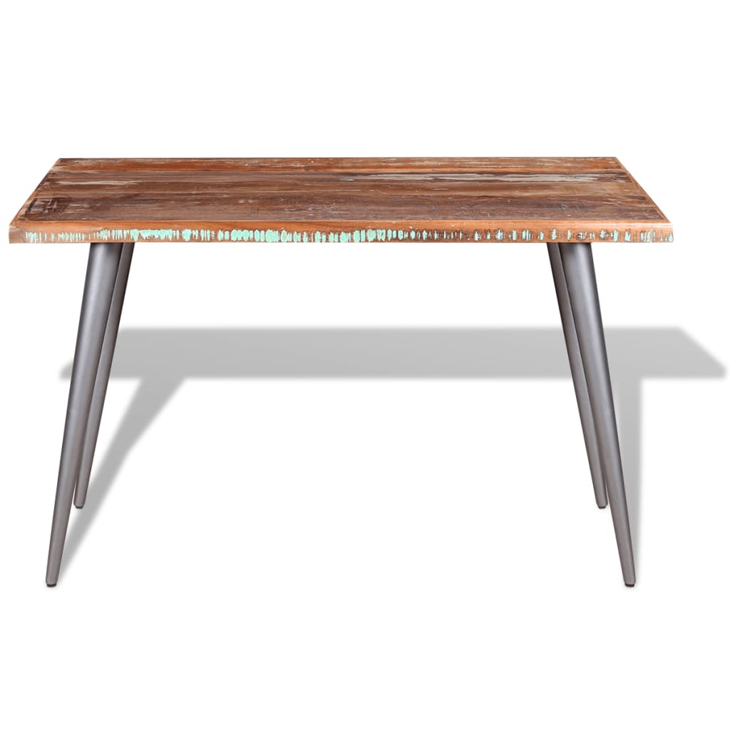 Mesa de comedor de madera maciza reciclada 120x60x76 cm
