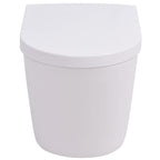 Inodoro de montaje en pared de cerámica blanco
