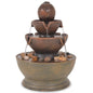 Indoor water fountain with polyresin pump