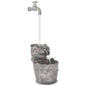 Polyresin fountain with tap and buckets