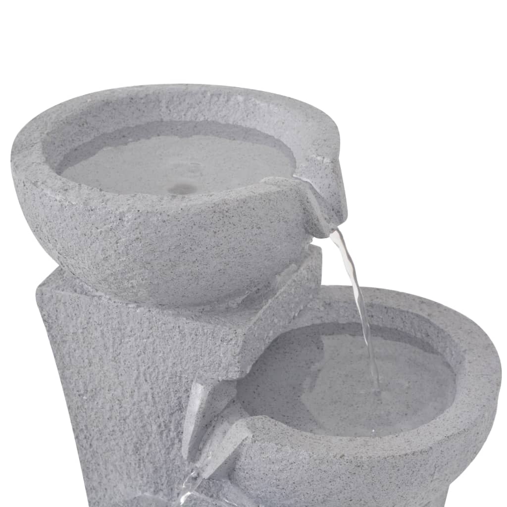 Fuente de agua de interior con LED de poliresina