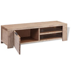 Mueble para TV madera maciza de acacia cepillada 140x38x40 cm