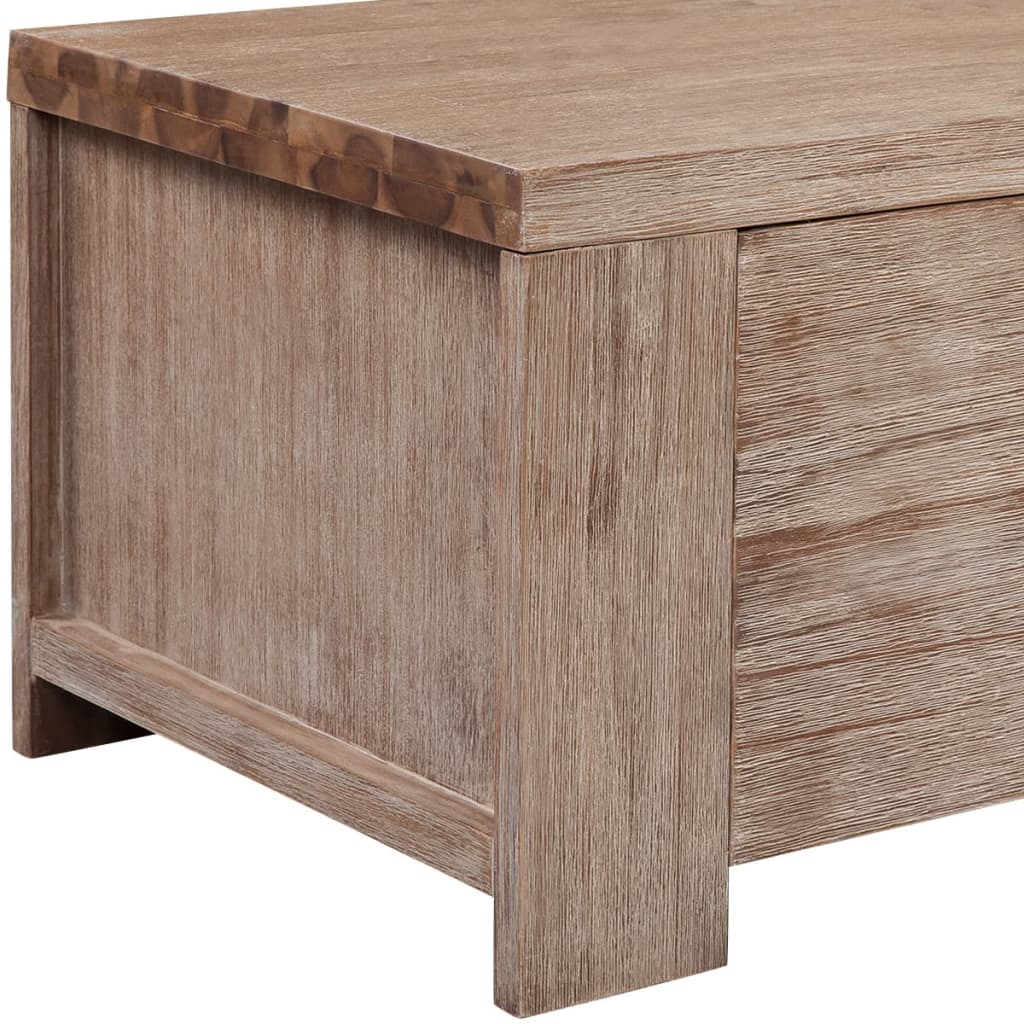 Mueble para TV madera maciza de acacia cepillada 140x38x40 cm