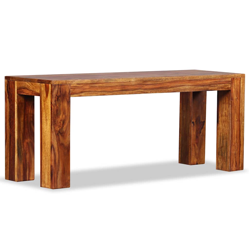 Banco de madera maciza de acacia 110x35x45 cm