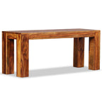 Banco de madera maciza de acacia 110x35x45 cm