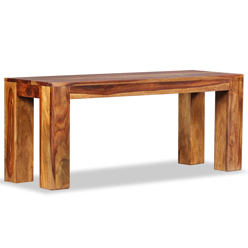 Banco de madera maciza de acacia 110x35x45 cm