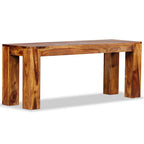 Banco de madera maciza de acacia 110x35x45 cm