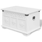 Set de baúles de almacenamiento 2 unidades blanco