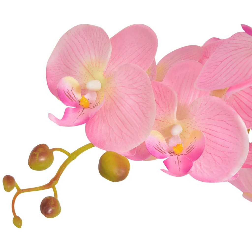 Planta de orquídea artificial con macetero rosa 75 cm