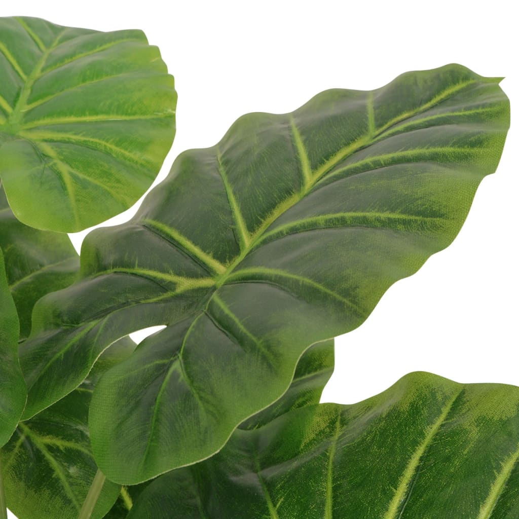 Planta de taro artificial con macetero verde 45 cm
