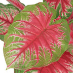 Artificial caladium plant with pot 85 cm green