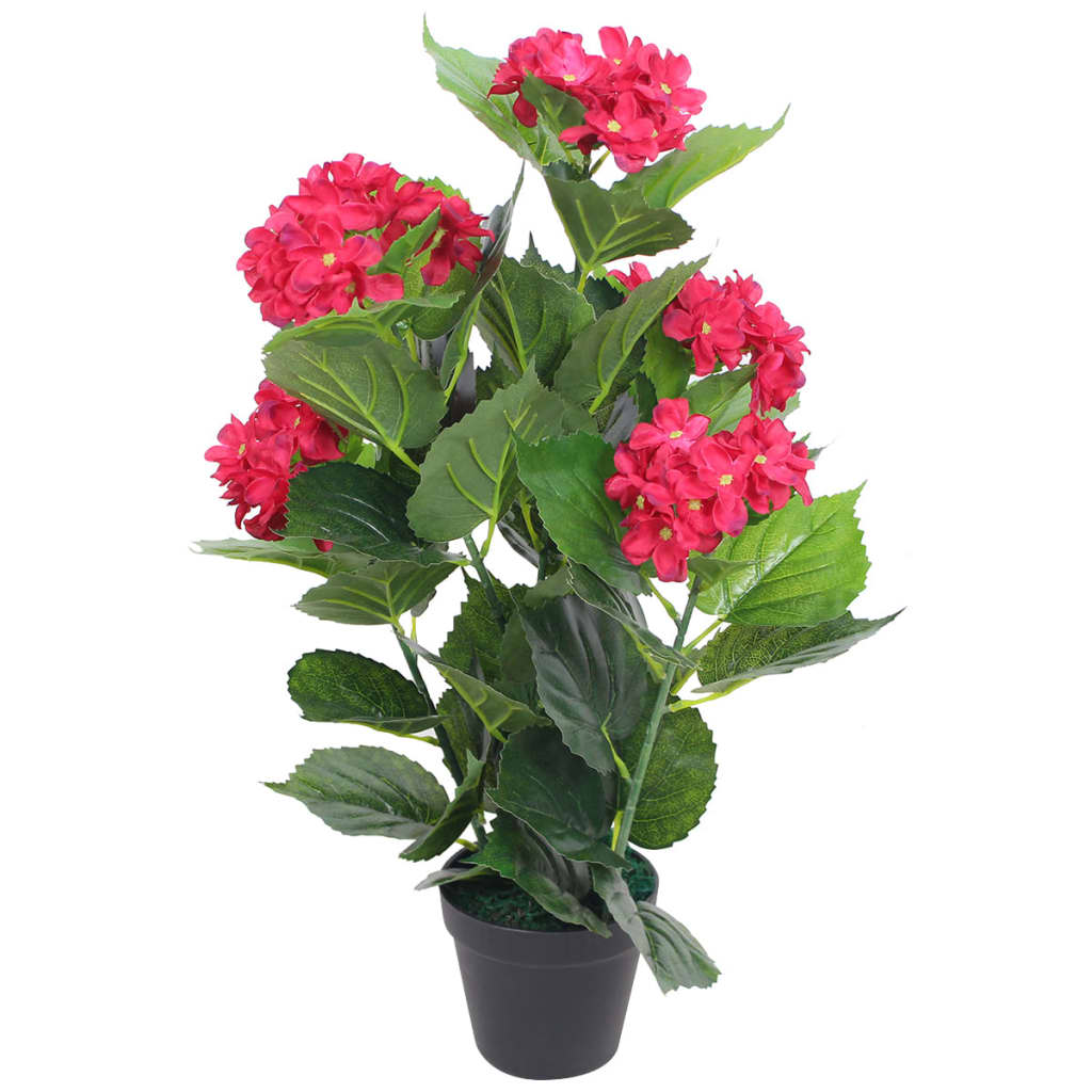 Planta artificial árbol de arce con macetero rojo 120 cm