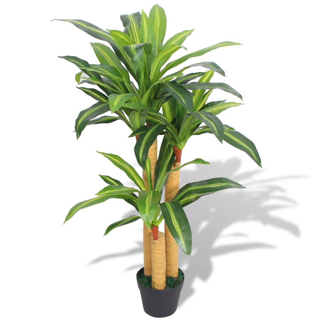 Árbol bananero artificial con macetero 175 cm verde