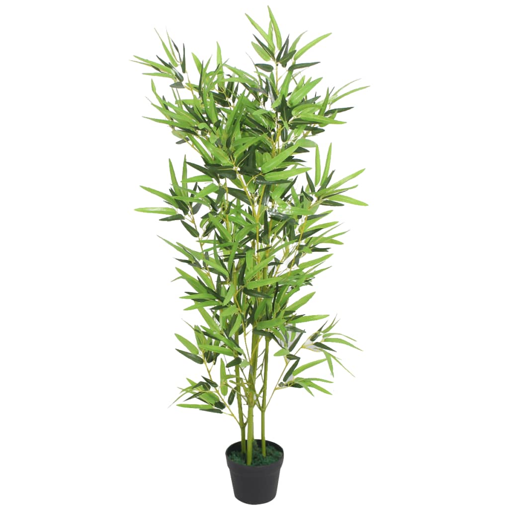 Artificial bamboo tree with pot 120 cm green