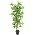 Artificial bamboo tree with pot 120 cm green