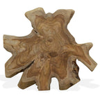 Mesa de centro de teca genuina 80x70x38 cm