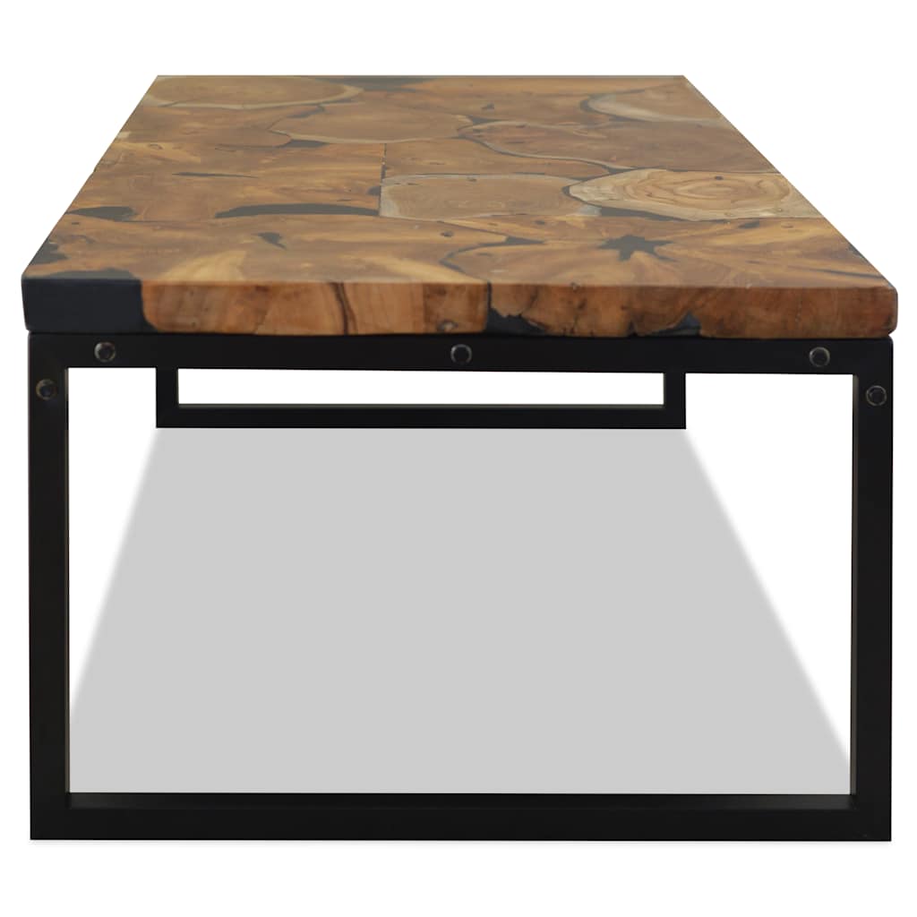 Mesa de centro de resina de teca 110x60x40 cm