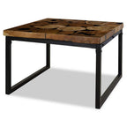 Mesa de centro de resina de teca 60x60x40 cm