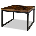 Mesa de centro de resina de teca 60x60x40 cm
