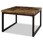 Mesa de centro de resina de teca 60x60x40 cm