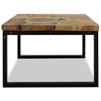 Mesa de centro de resina de teca 60x60x40 cm