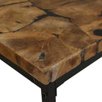 Mesa de centro de resina de teca 60x60x40 cm