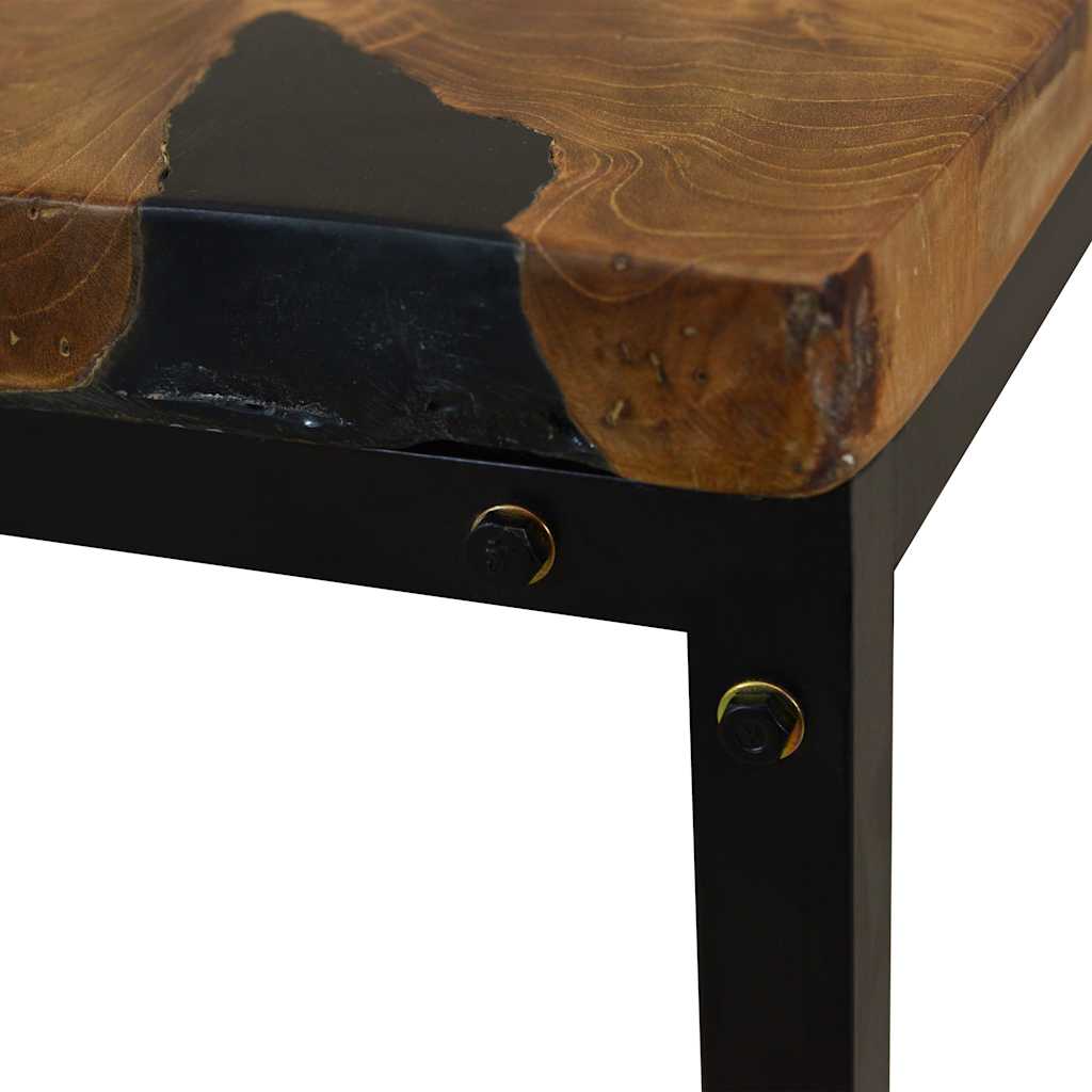 Mesa de centro de resina de teca 60x60x40 cm