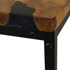 Mesa de centro de resina de teca 60x60x40 cm