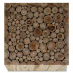 Mesa de centro de teca genuina 50x50x35 cm