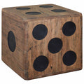 Caixa de armazenamento design de dado madeira Mindi 40x40x40 cm