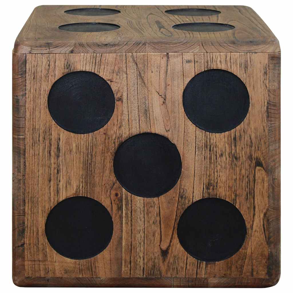 Caixa de armazenamento design de dado madeira Mindi 40x40x40 cm