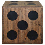 Caixa de armazenamento design de dado madeira Mindi 40x40x40 cm