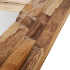 Espejo decorativo cuadrado teca 60x60 cm