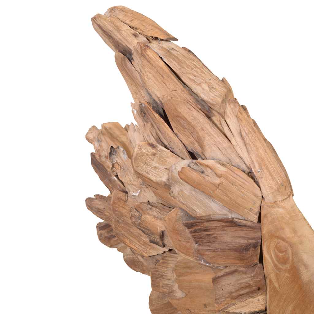 Escultura de pez de teca 40x12x57 cm