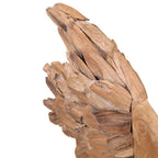 Escultura de pez de teca 40x12x57 cm