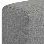 Conjunto de sofás 3 unidades tela gris claro