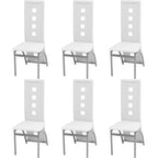 Sillas de comedor 2 unidades cuero sintético blanco