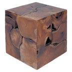 Taburetes 2 uds. marrón 40x40x45 cm madera de teca maciza