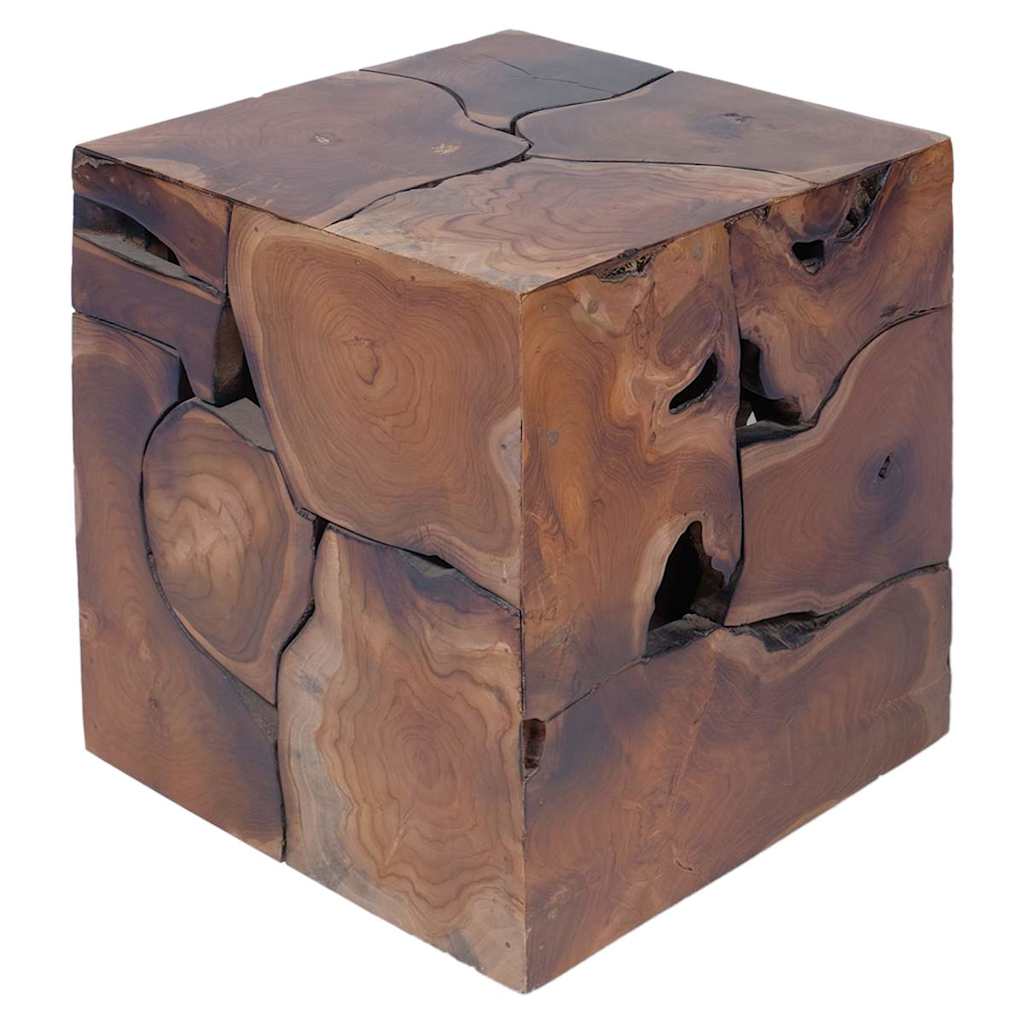 Taburetes 2 uds. marrón 40x40x45 cm madera de teca maciza