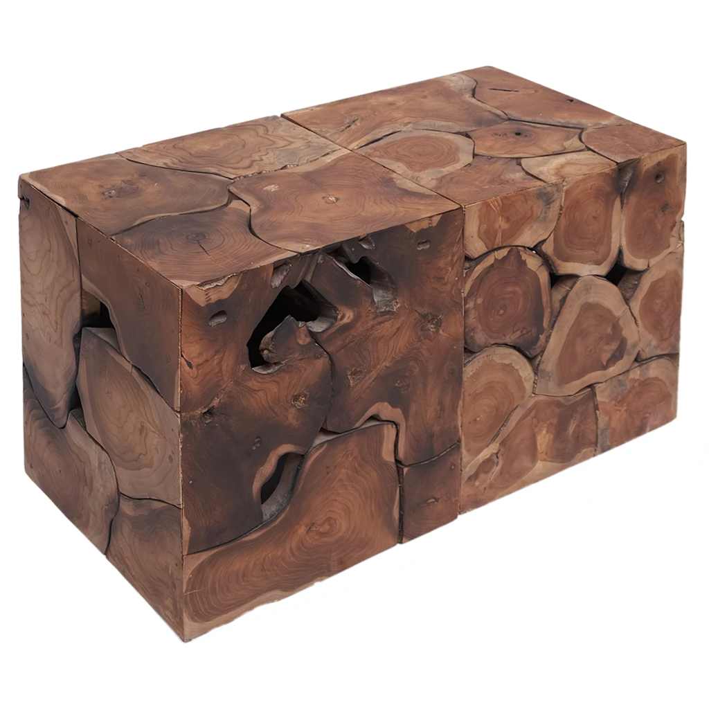 Taburetes 2 uds. marrón 40x40x45 cm madera de teca maciza