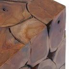 Taburetes 2 uds. marrón 40x40x45 cm madera de teca maciza