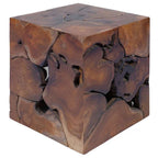 Taburetes 4 uds. marrón 40x40x45 cm madera de teca maciza