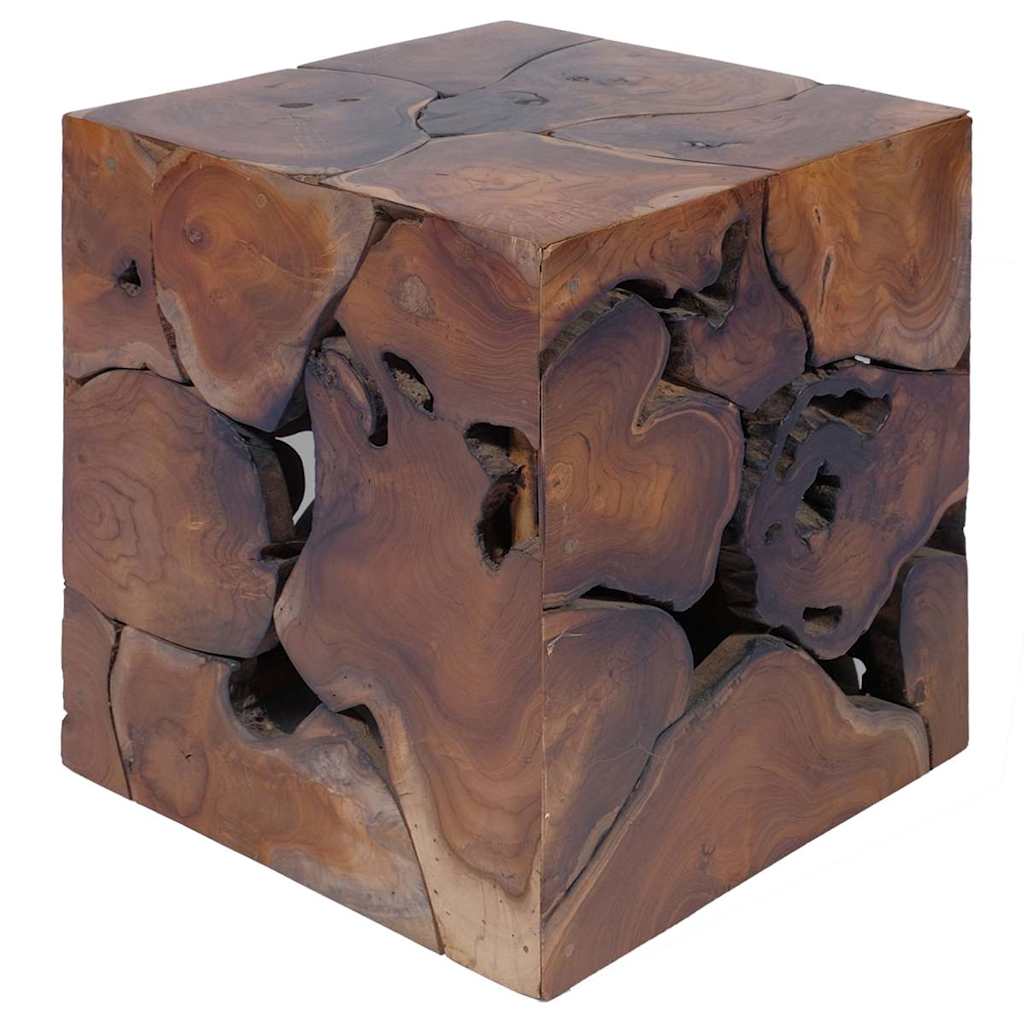 Taburetes 4 uds. marrón 40x40x45 cm madera de teca maciza