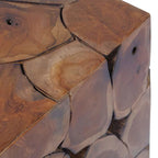 Taburetes 4 uds. marrón 40x40x45 cm madera de teca maciza