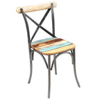 Sillas de comedor 4 unidades madera maciza reciclada