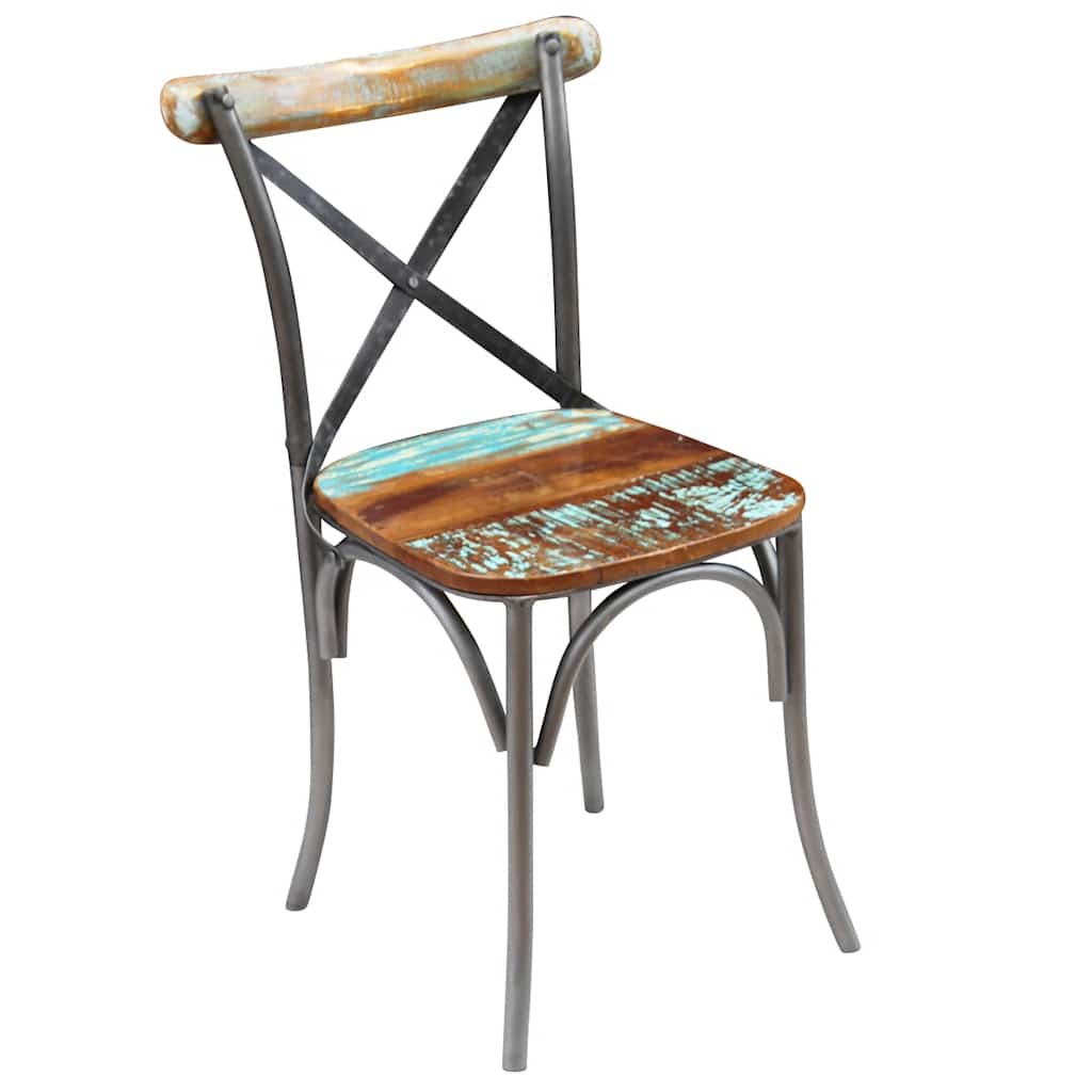 Sillas de comedor 6 unidades madera maciza reciclada