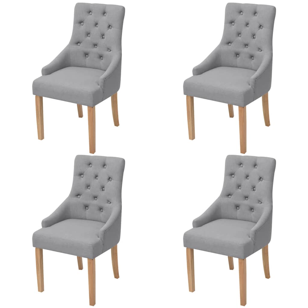 Dining chairs, 4 units, cream fabric